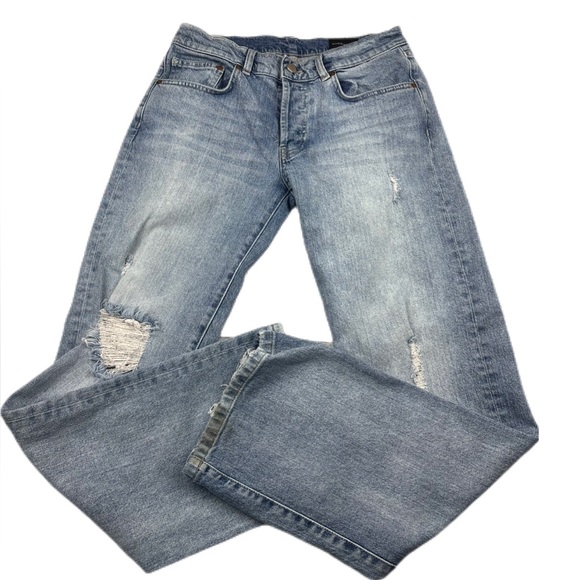 Marissa Webb Medium Wash Distressed Jeans Size 25 - Picture 1 of 6